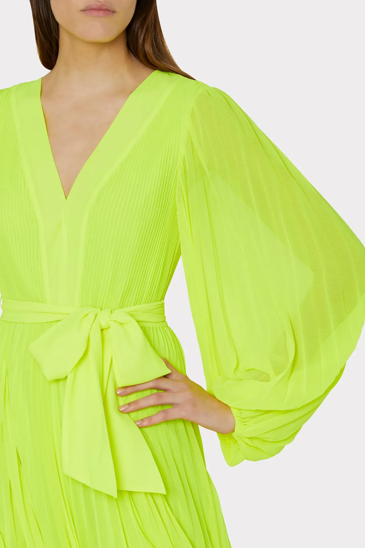 Nadie Pleated Maxi Dress sold by Milly product image thumbnail 3