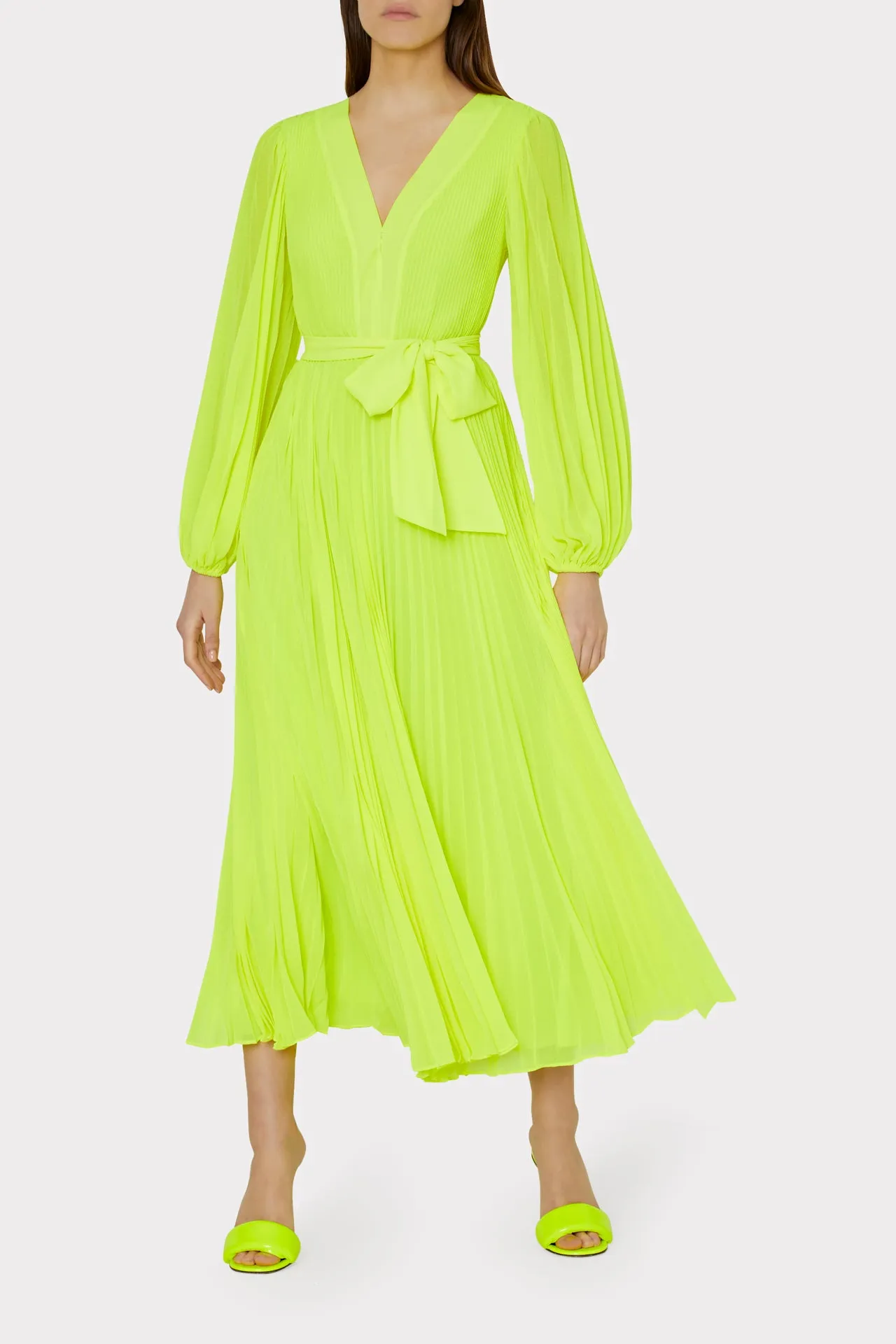 Nadie Pleated Maxi Dress sold by Milly product image thumbnail 2