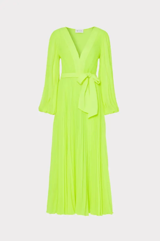 Nadie Pleated Maxi Dress sold by Milly