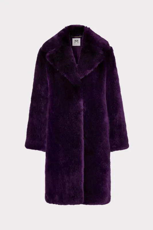 Riley Faux Fur Coat sold by Milly