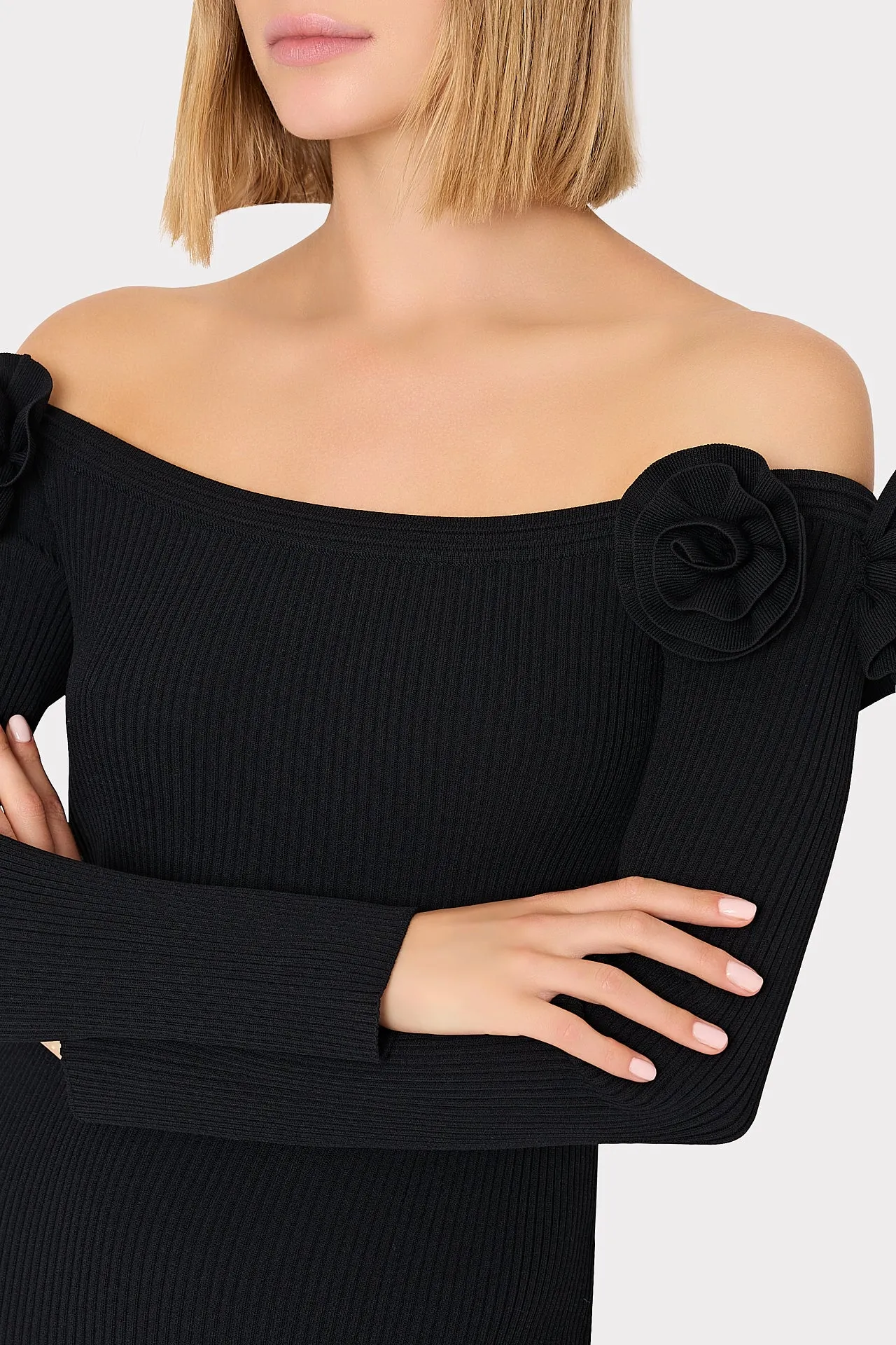 Kara Off The Shoulder Knit Mini Dress sold by Milly product image thumbnail 3