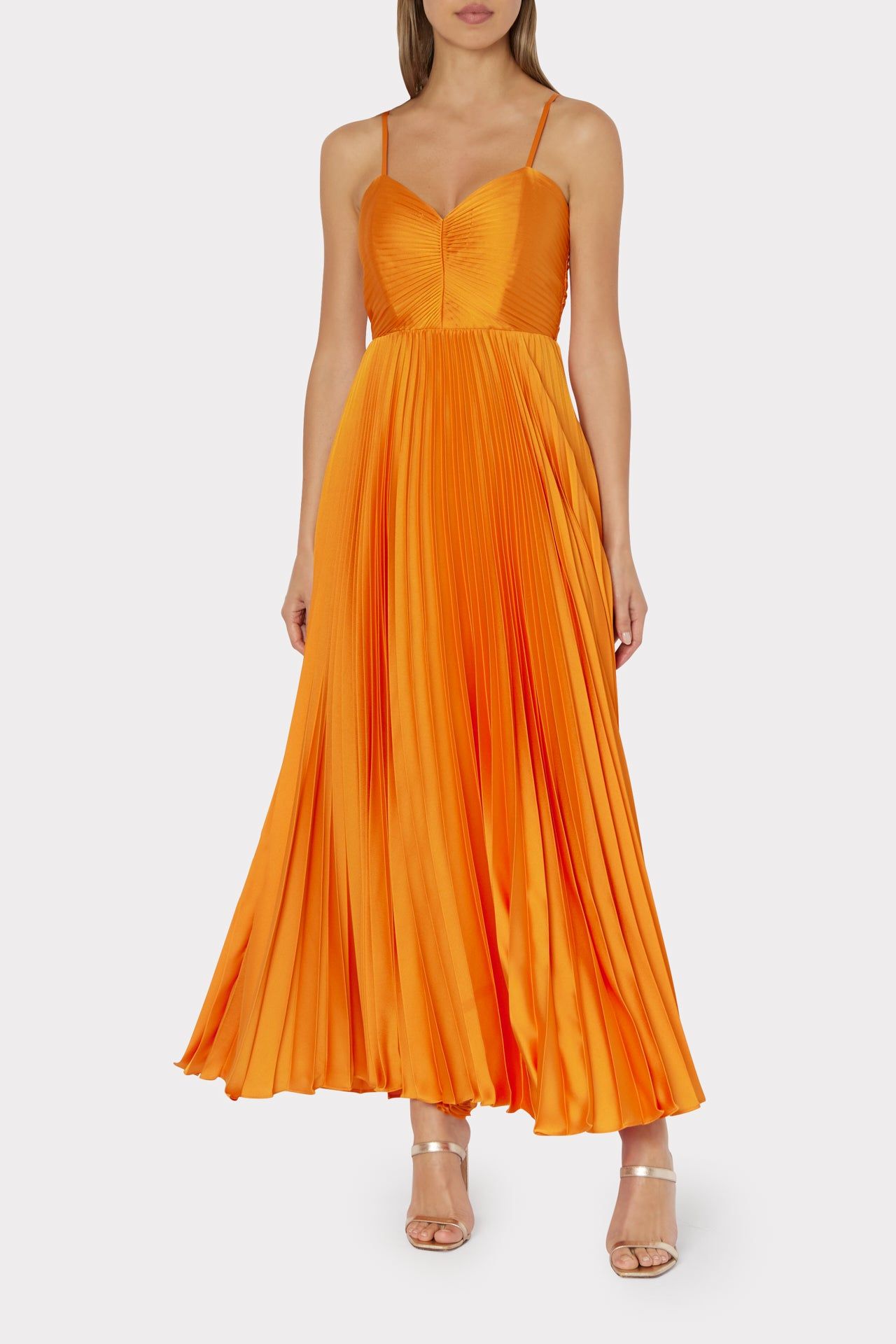 Hallie Satin Pleated Dress sold by Milly product image thumbnail 2