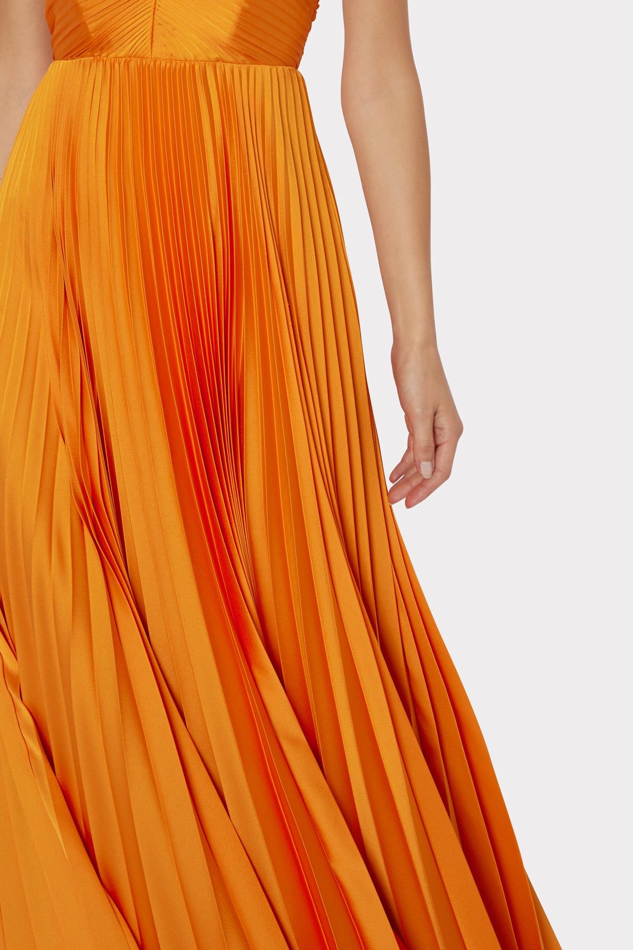 Hallie Satin Pleated Dress sold by Milly product image thumbnail 3