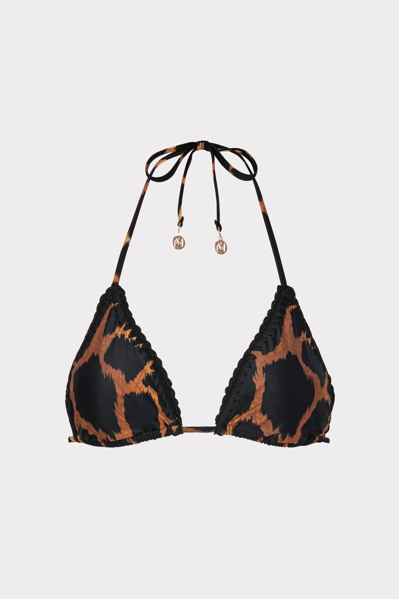 Giraffe Print Triangle Bikini Top sold by Milly