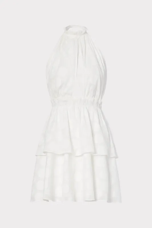 Evelia Reina Graphic Dot Clipping Dress sold by Milly