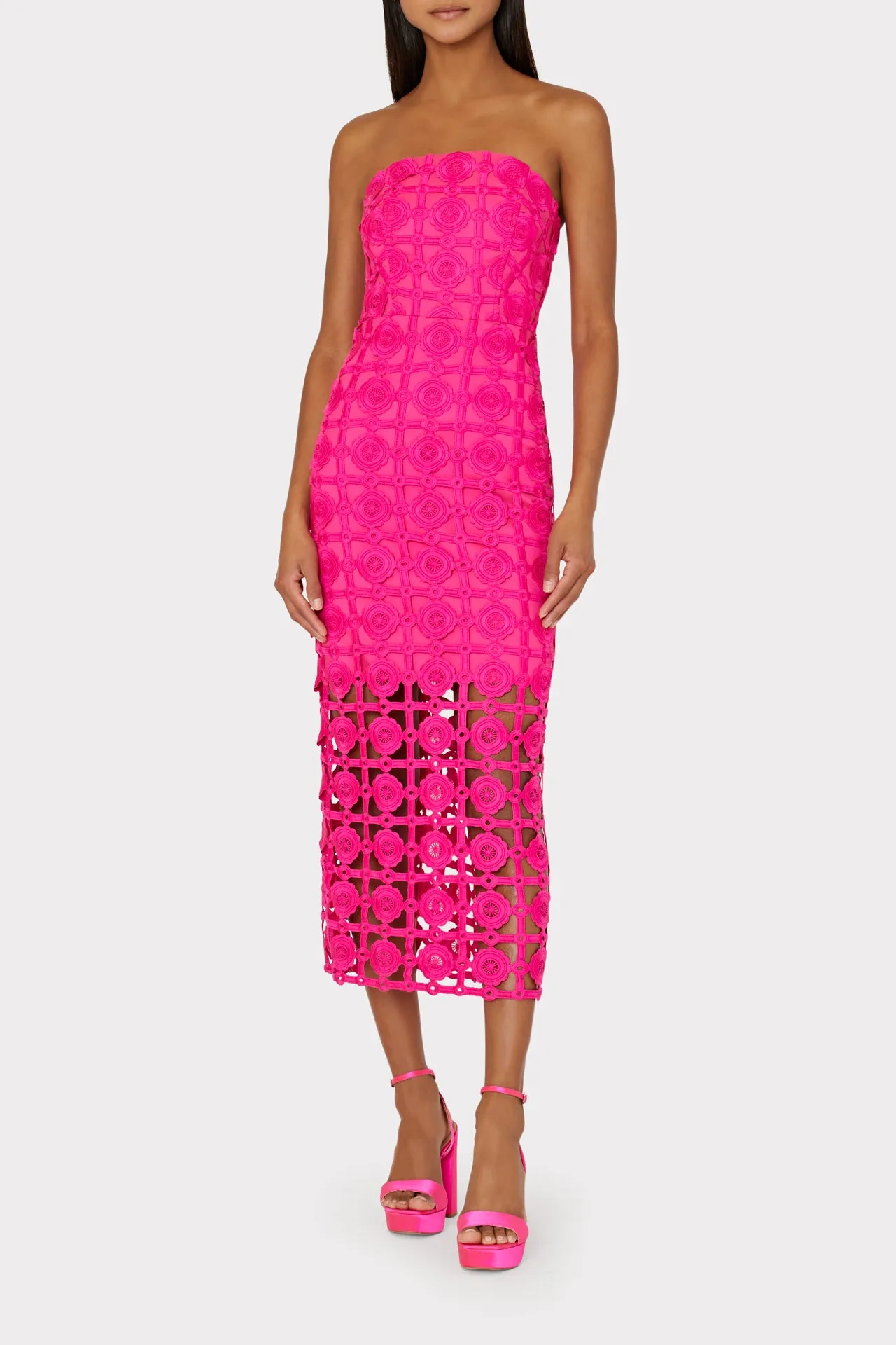 Kait Tile Lace Dress sold by Milly product image thumbnail 2
