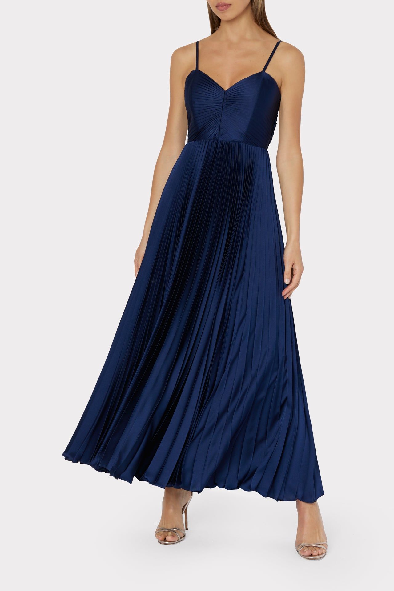 Hallie Satin Pleated Dress sold by Milly product image thumbnail 2