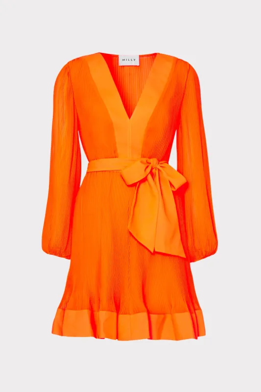 Liv Pleated Chiffon Dress sold by Milly