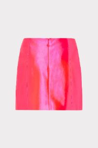 Oliviana Stretch Satin Skirt sold by Milly