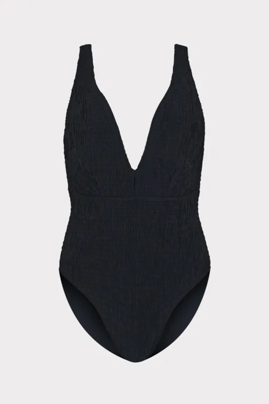 Deep Dive One Piece With Smocking sold by Milly