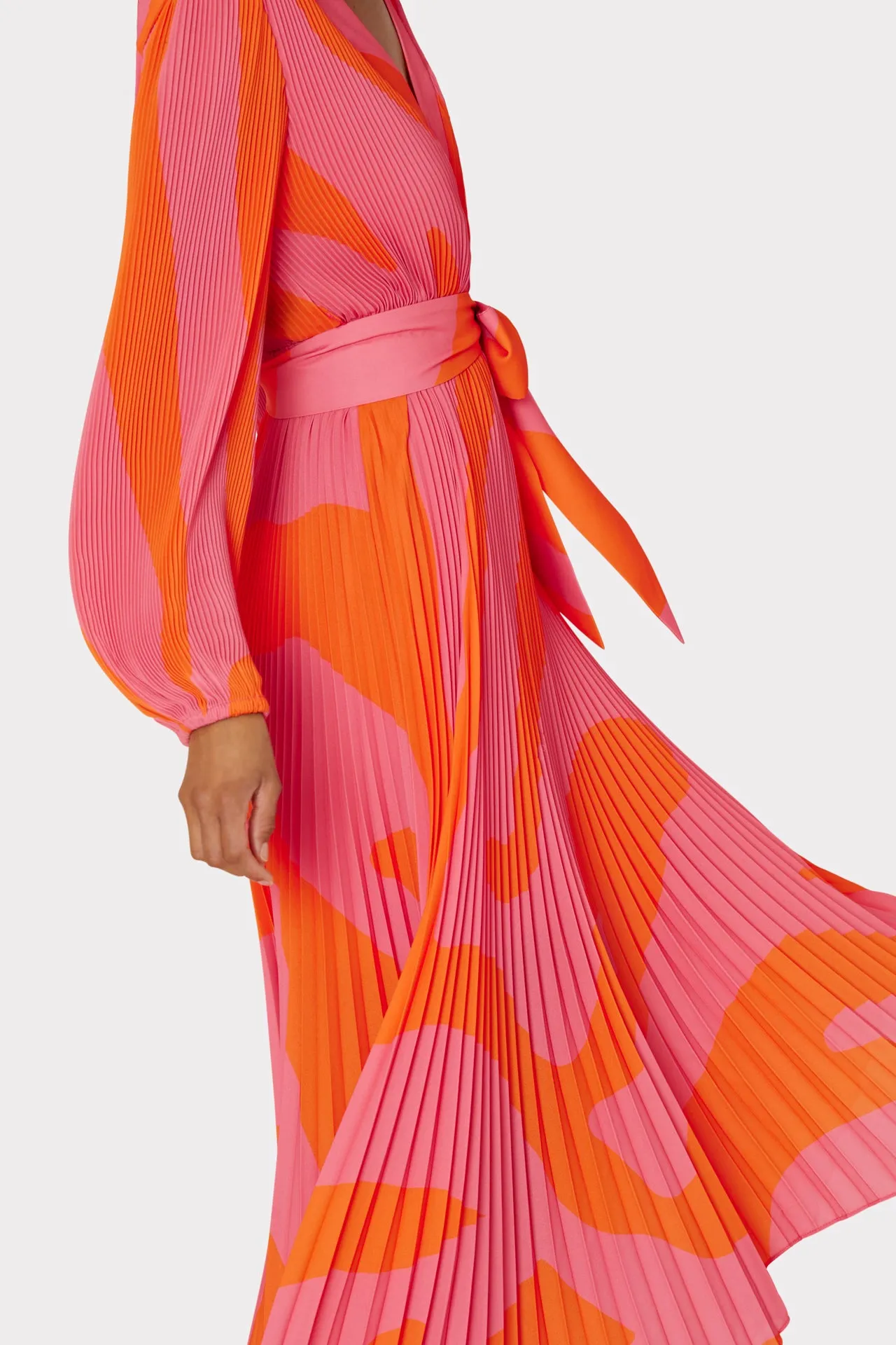 Liora Zebra Print Pleated Dress sold by Milly product image thumbnail 3