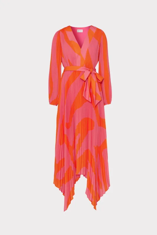 Liora Zebra Print Pleated Dress sold by Milly