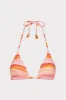 Sunset Stripe Triangle Bikini Top sold by Milly