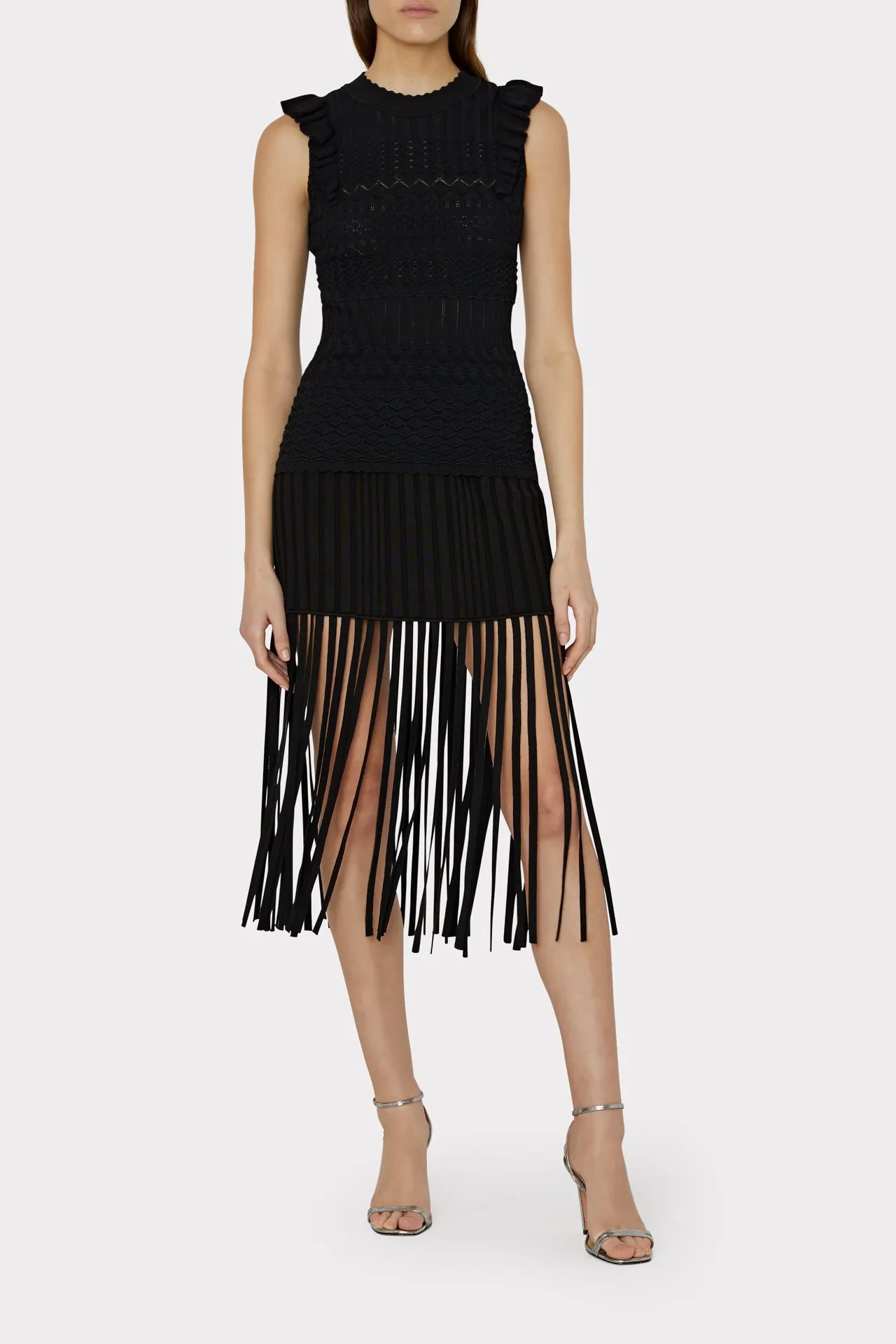 Pointelle Flutter Sleeve Top sold by Milly product image thumbnail 2