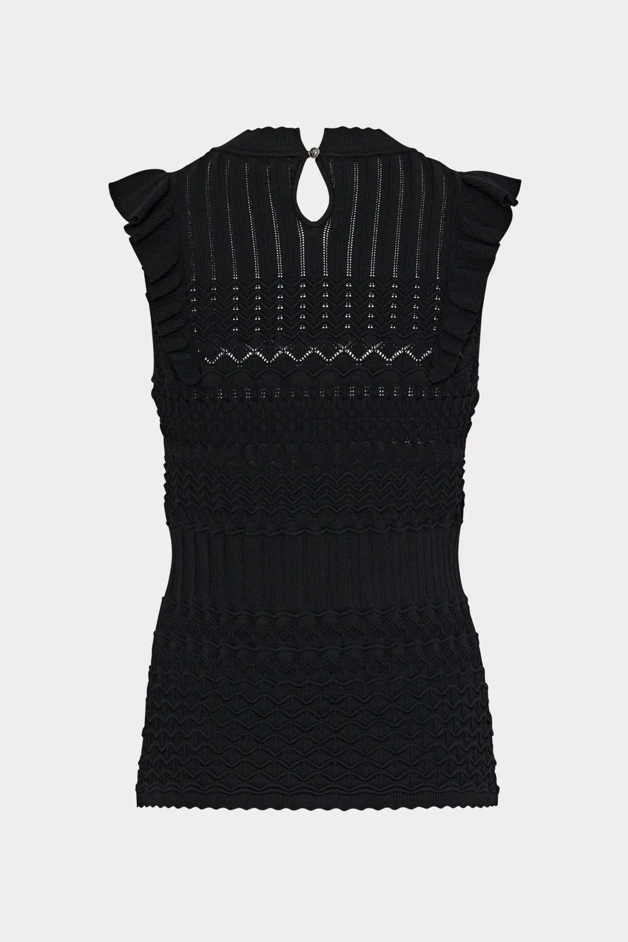 Pointelle Flutter Sleeve Top sold by Milly product image thumbnail 4