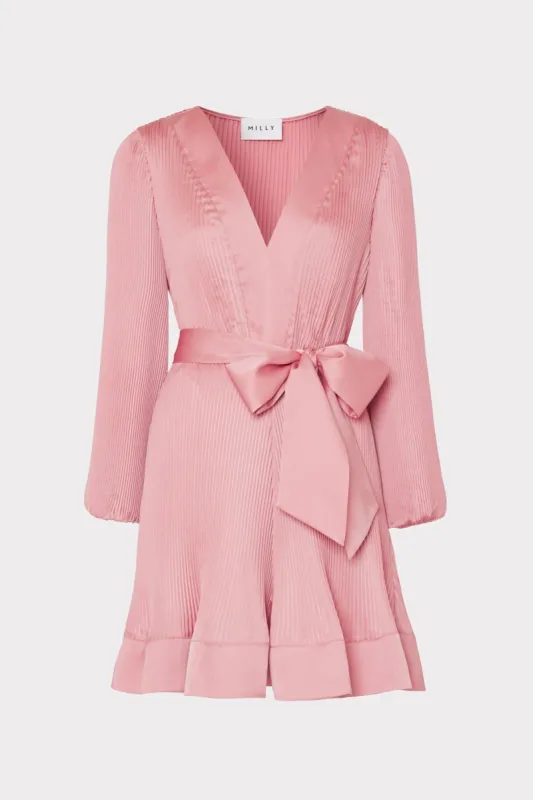 Liv Satin Pleated Dress sold by Milly