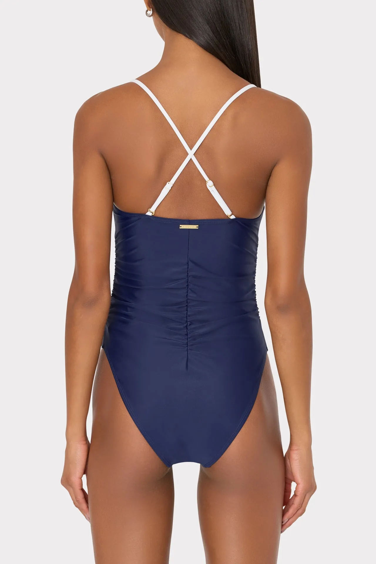 Color Block Ruched One Piece sold by Milly product image thumbnail 5