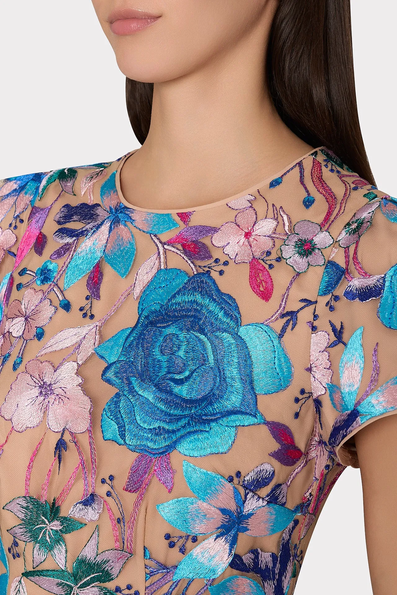 Tahlia Fall Floral Embroidered Dress sold by Milly product image thumbnail 3