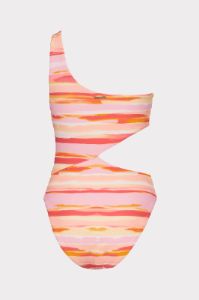 Sunset Stripe One Piece With Cutout sold by Milly
