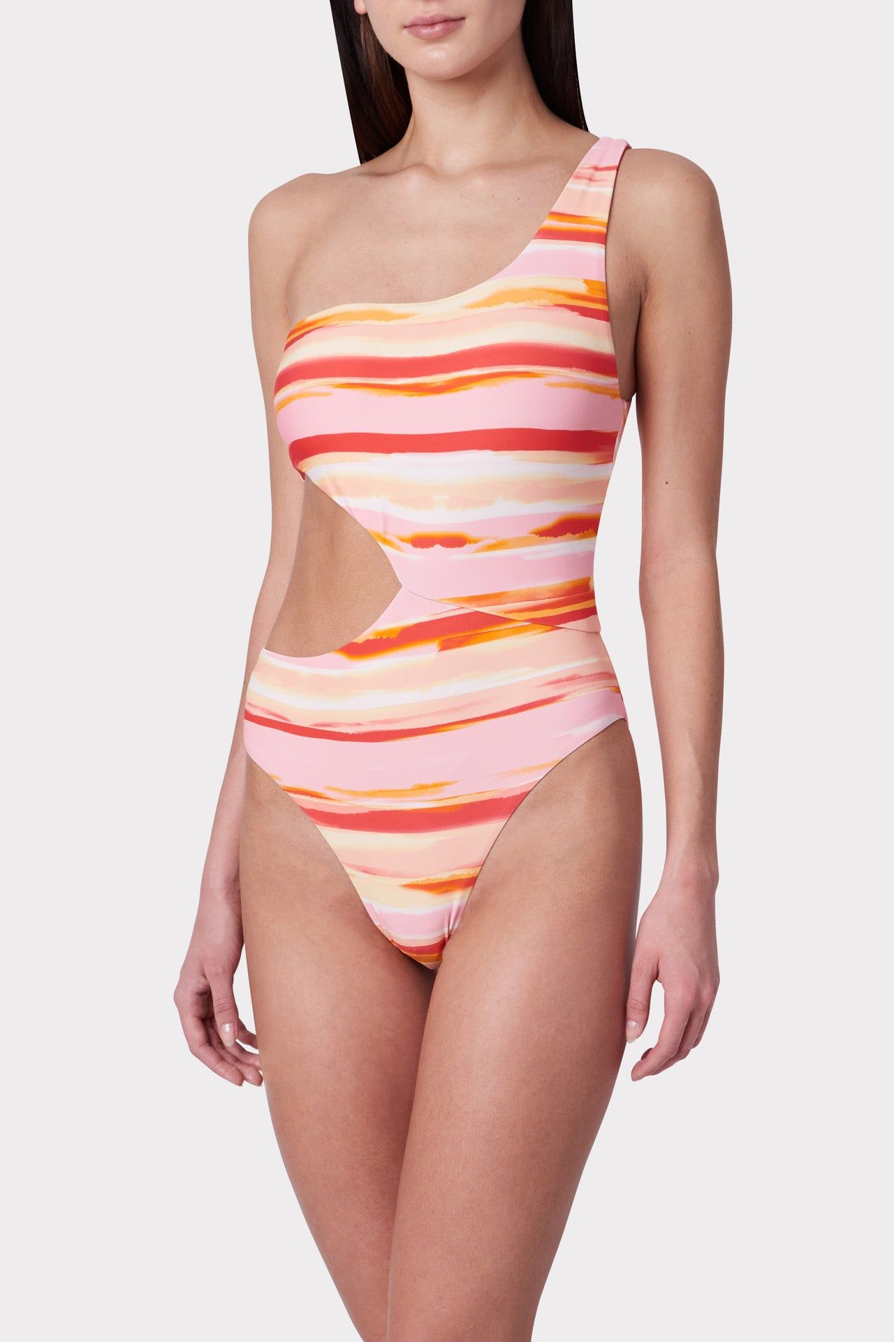 Sunset Stripe One Piece With Cutout sold by Milly product image thumbnail 2
