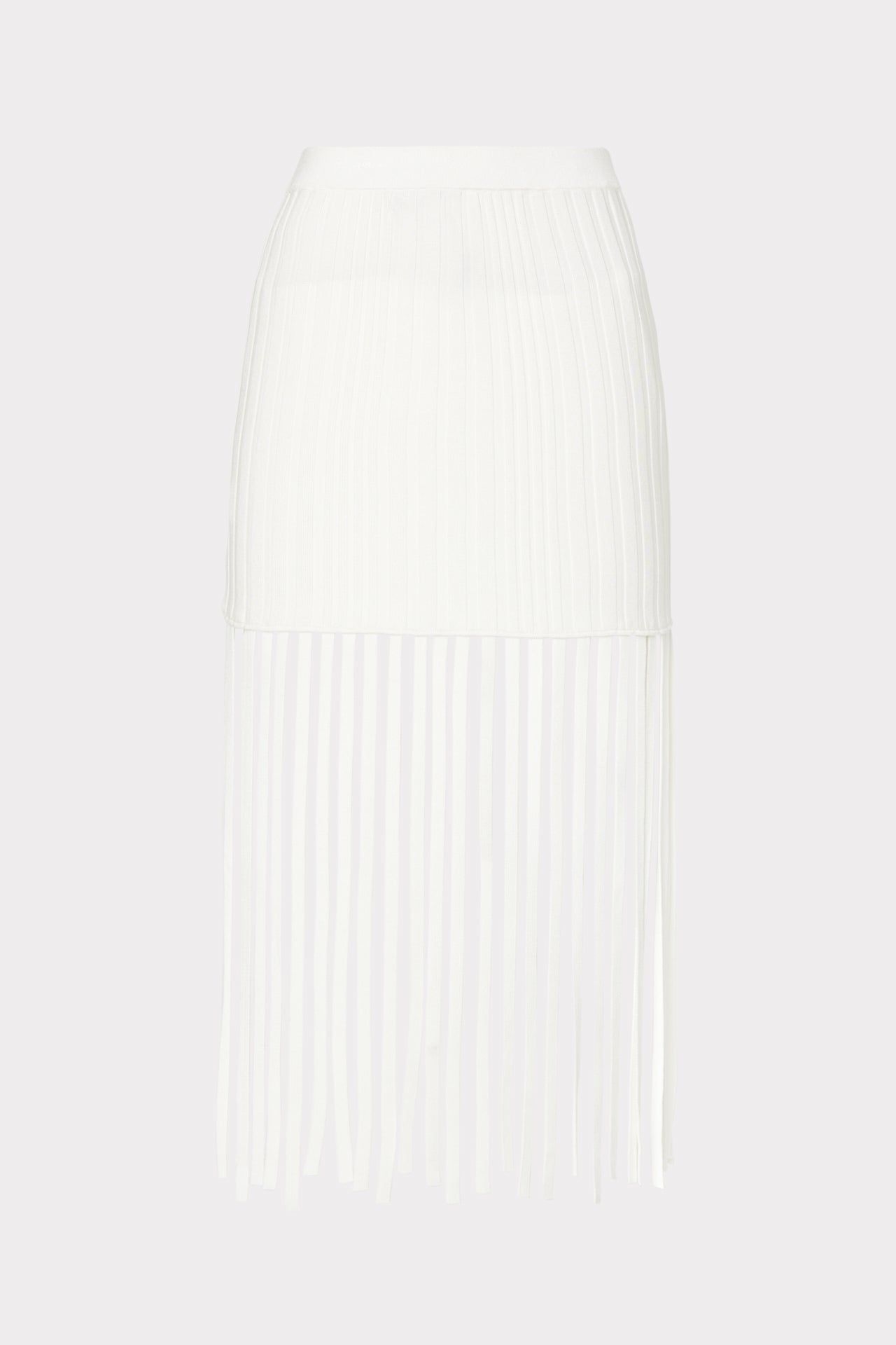 Rib Fringe Midi Skirt sold by Milly product image thumbnail 4