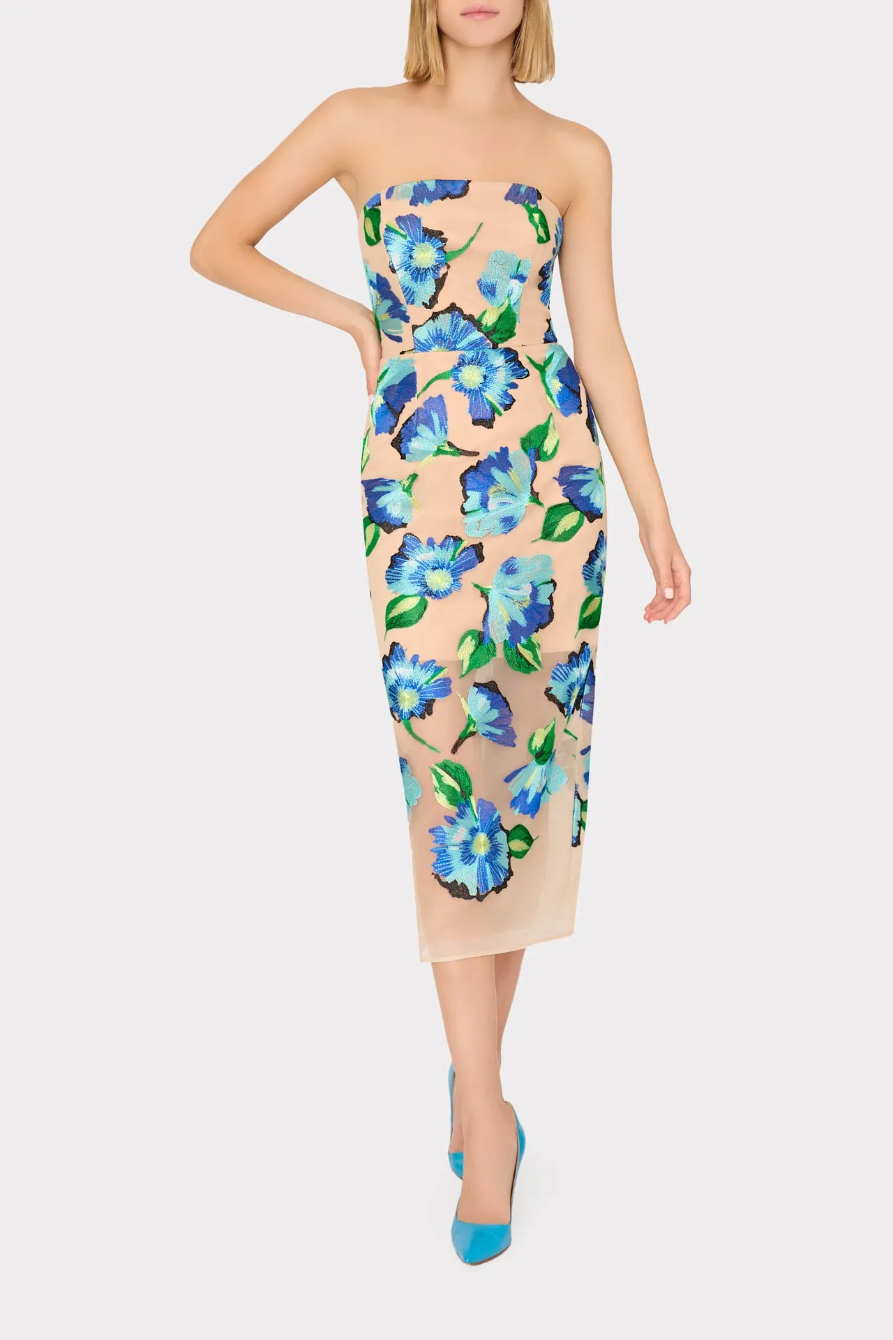 Pictorial Poppy Midi Dress sold by Milly product image thumbnail 2