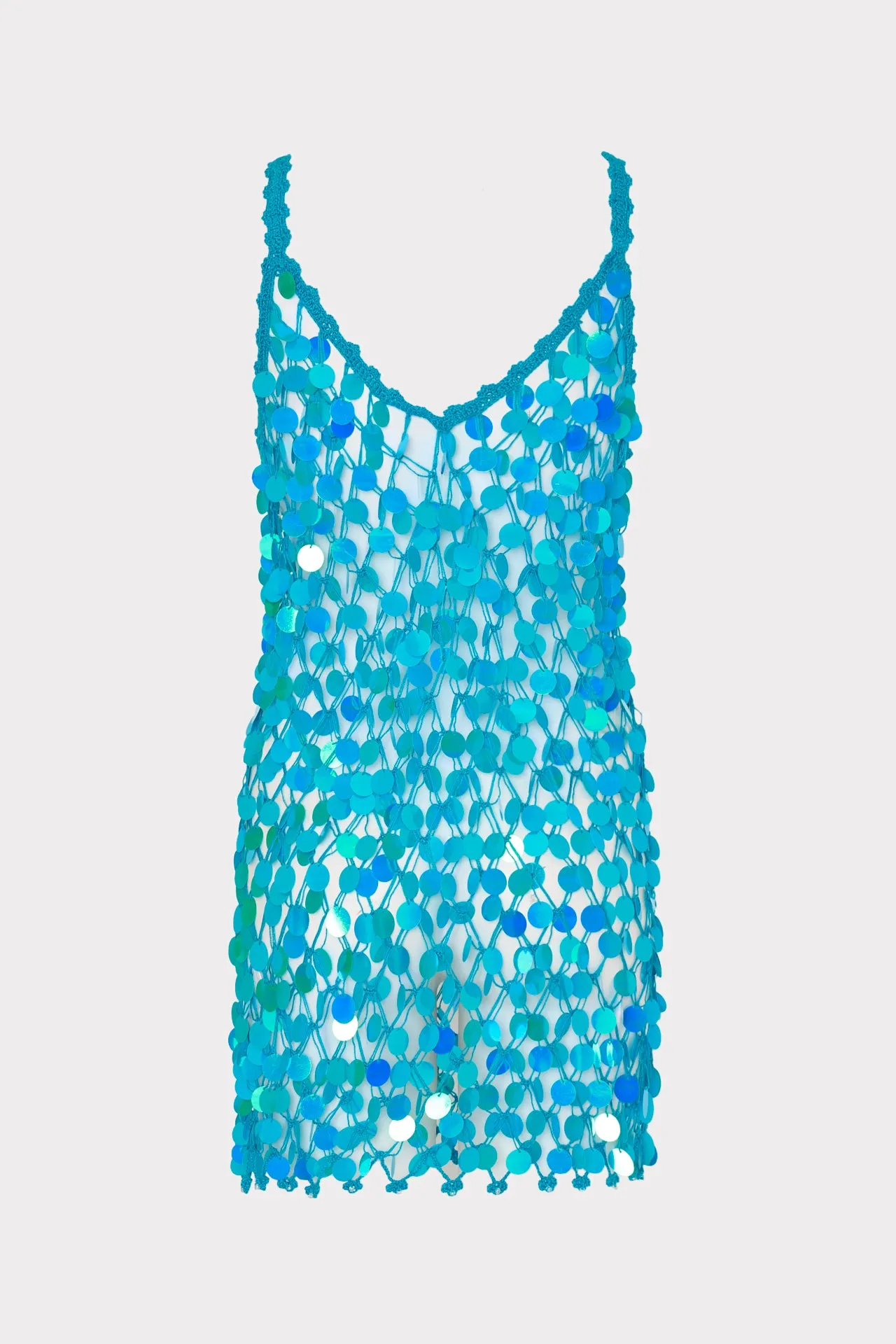 Sequin Crochet Mini Sleeveless Dress sold by Milly product image thumbnail 5