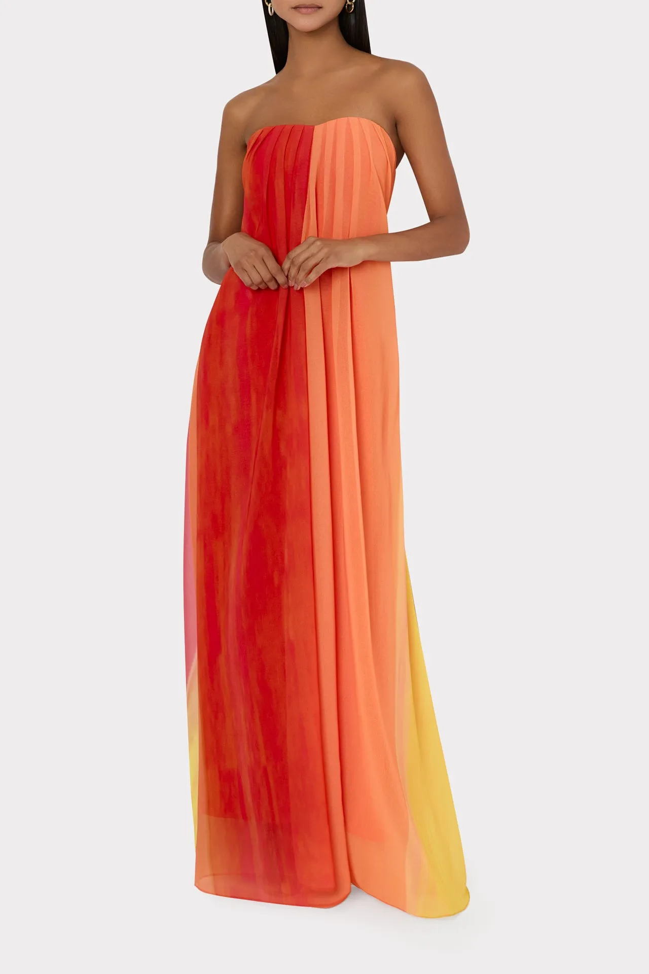 Sunset Stripe Strapless Dress sold by Milly product image thumbnail 2