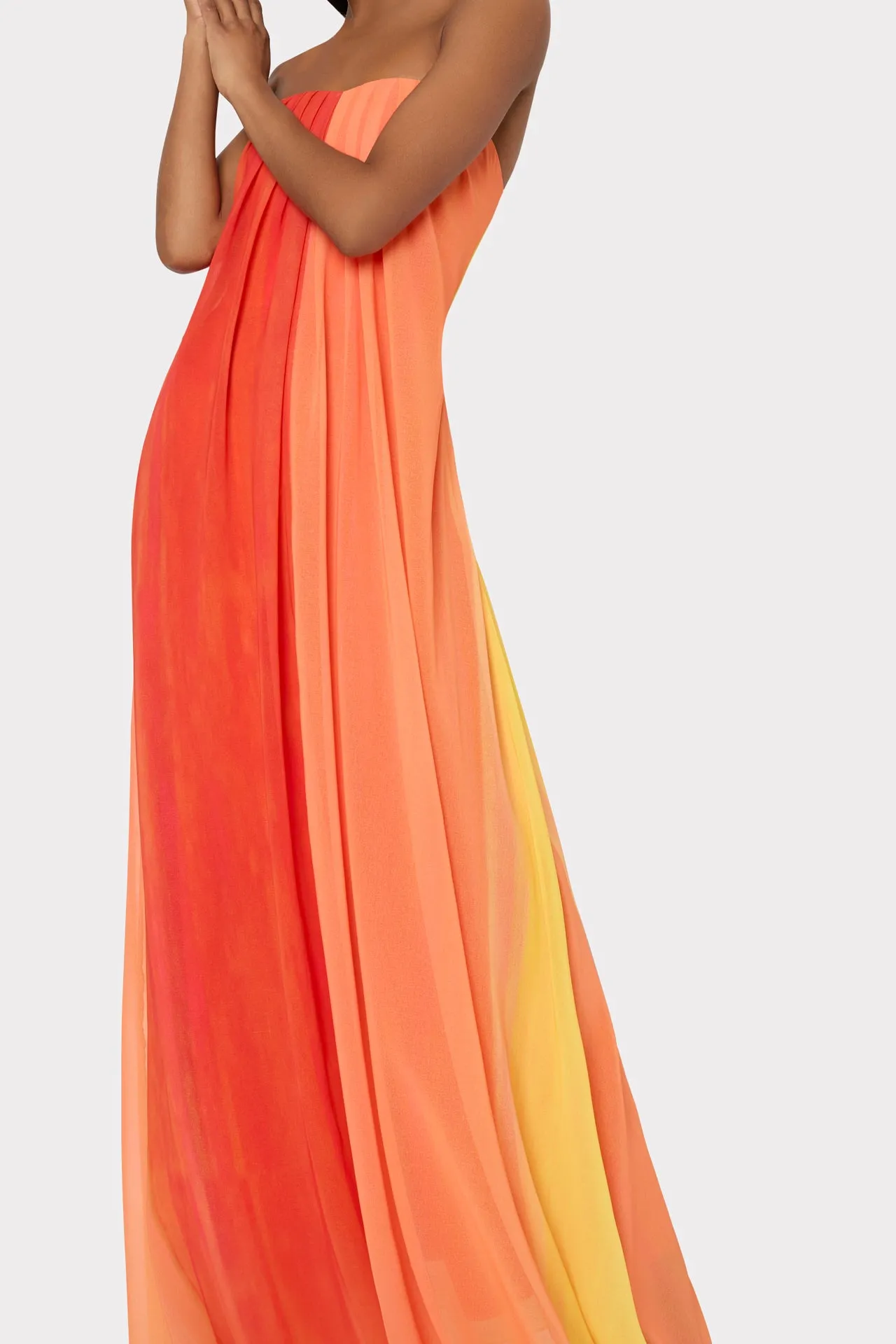 Sunset Stripe Strapless Dress sold by Milly product image thumbnail 3