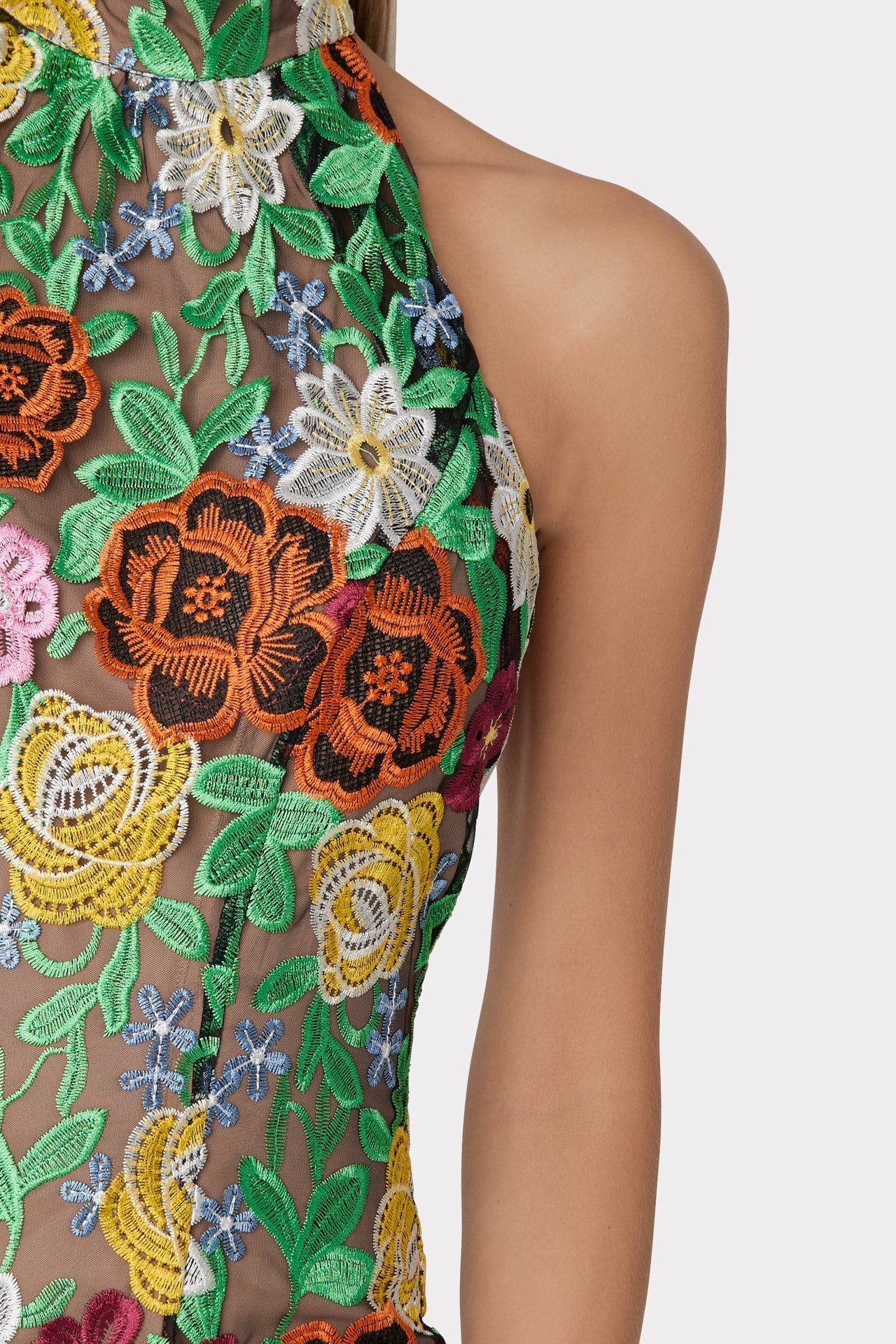 Penelope Embroidered Floral Dress sold by Milly product image thumbnail 3