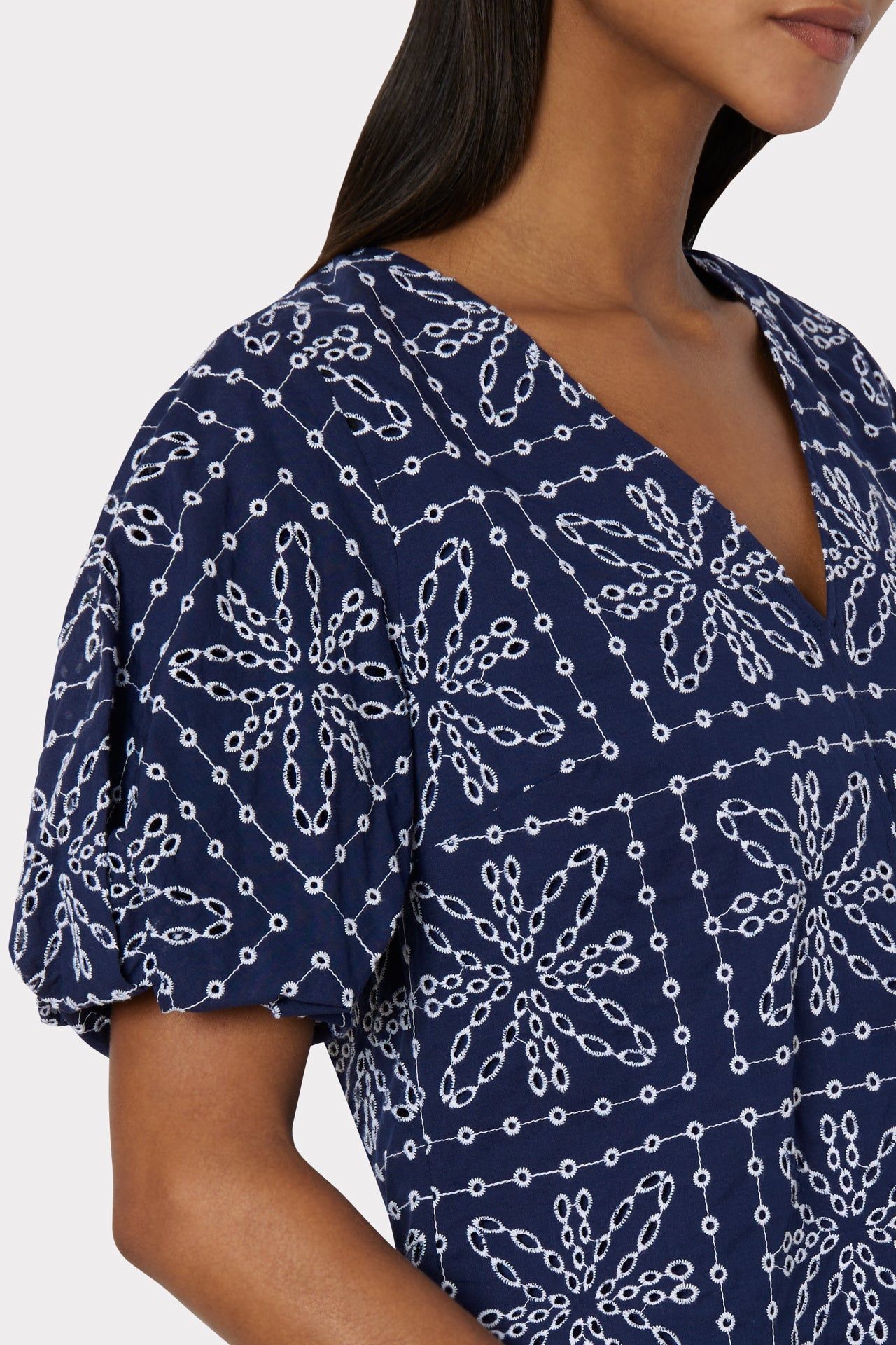 Maci Tile Eyelet Top sold by Milly product image thumbnail 3