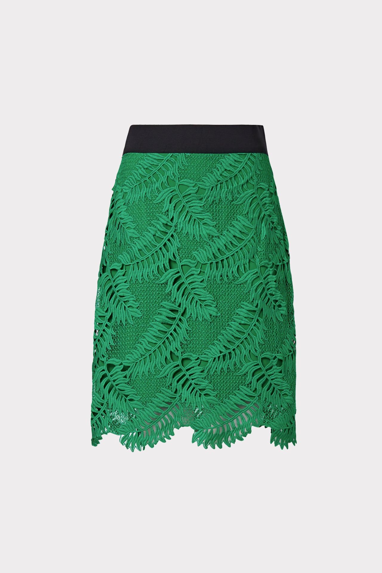 Tropical Palm Lace Mini Skirt sold by Milly