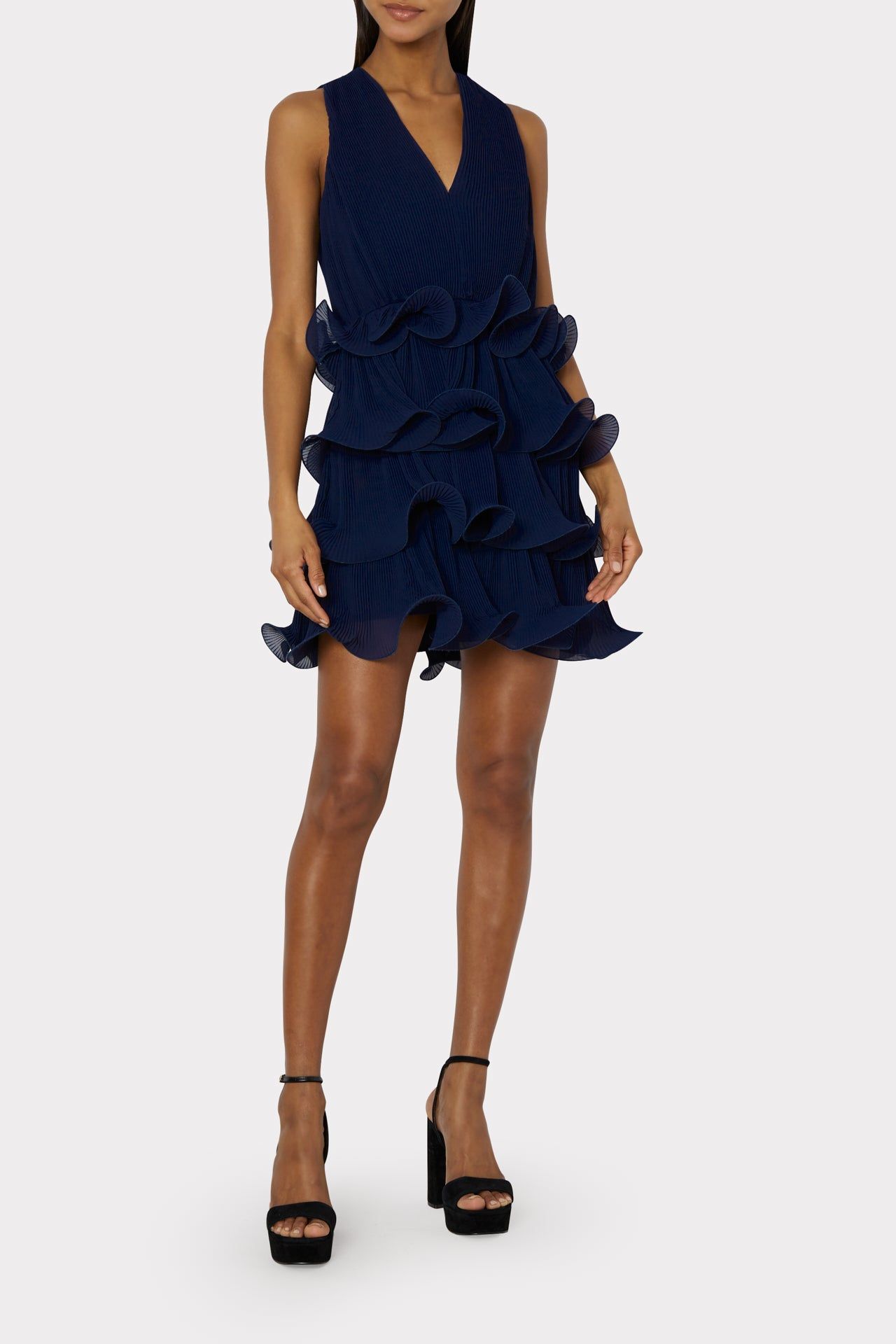 Gia Chiffon Tiered Dress sold by Milly product image thumbnail 2