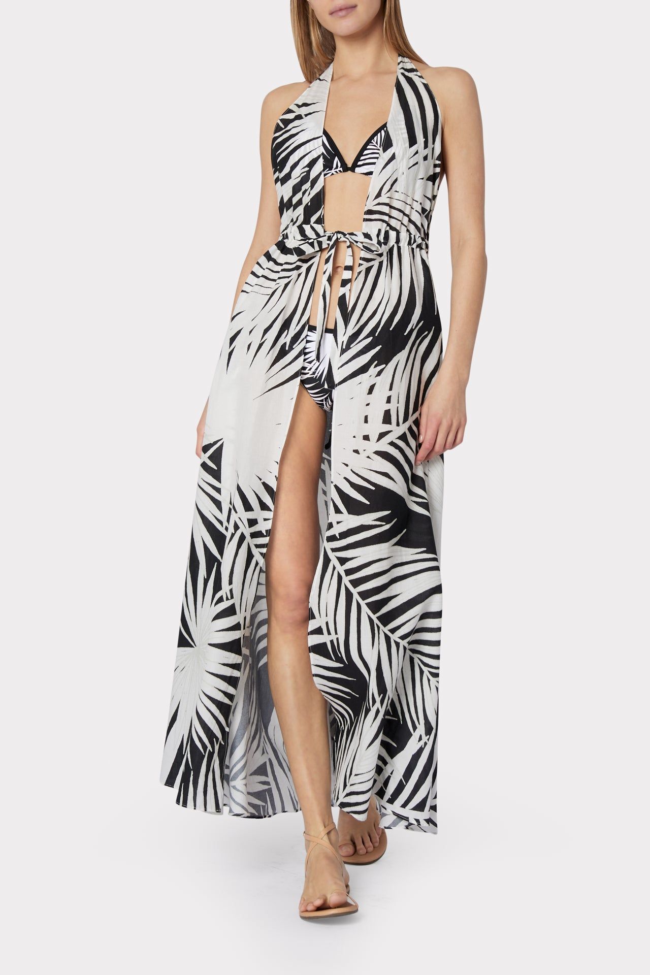 Dominque Oversized Palm Print Maxi Dress sold by Milly product image thumbnail 2
