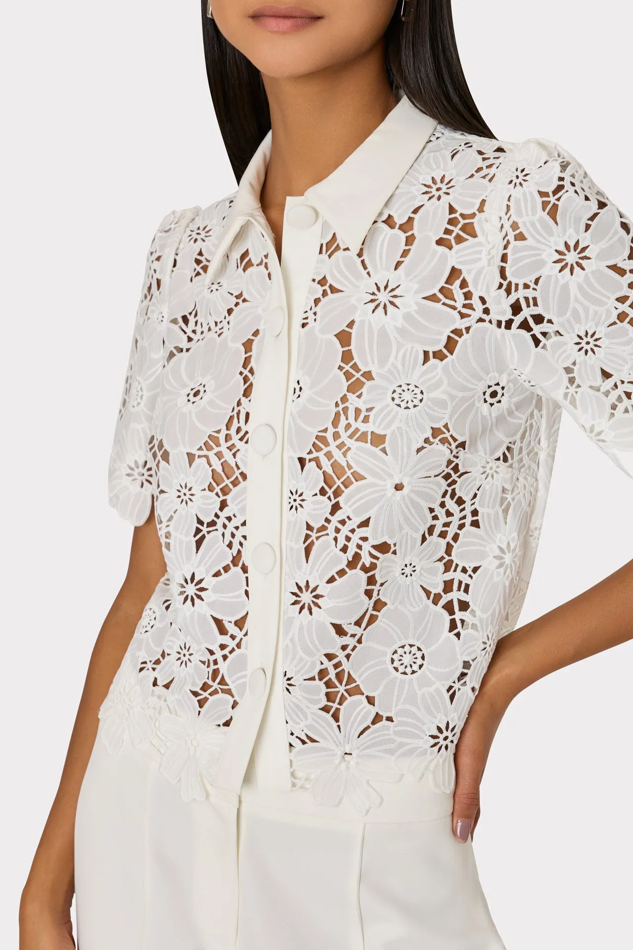Addison Roja Lace Top sold by Milly product image thumbnail 3