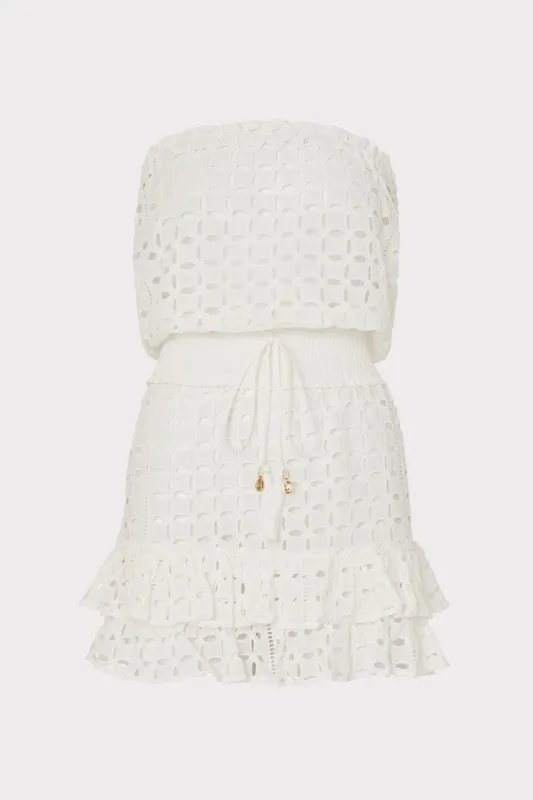 Verity Cotton Eyelet Dress sold by Milly