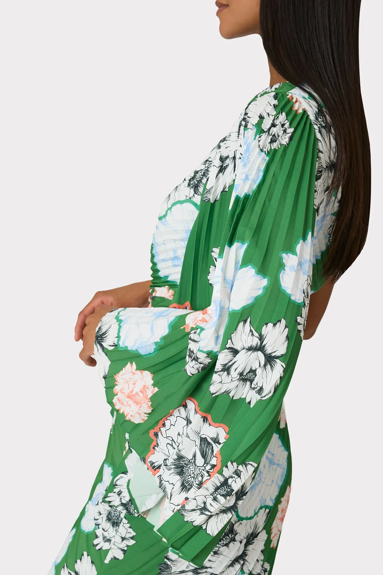 Linden Petals In Bloom Pleated Dress sold by Milly product image thumbnail 3