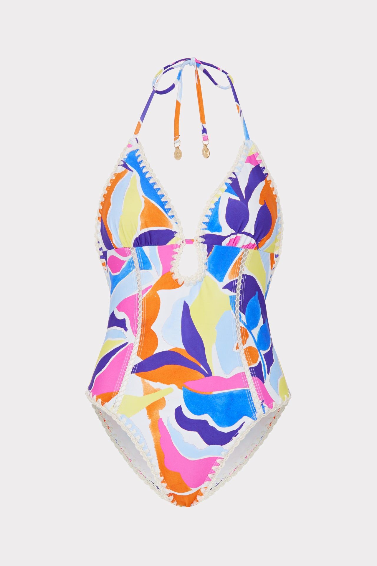 Painted Bloom Cut Out One Piece sold by Milly