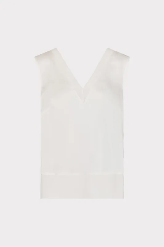 Avianna Satin Sleeveless Top sold by Milly