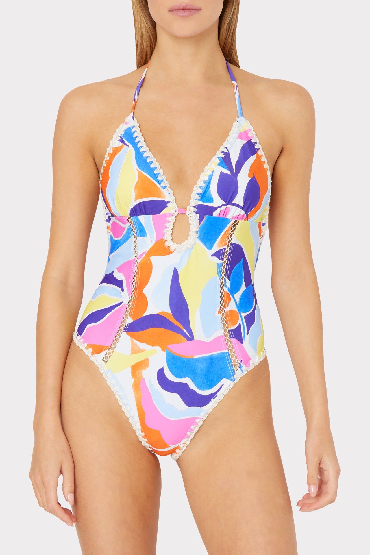 Painted Bloom Cut Out One Piece sold by Milly product image thumbnail 2