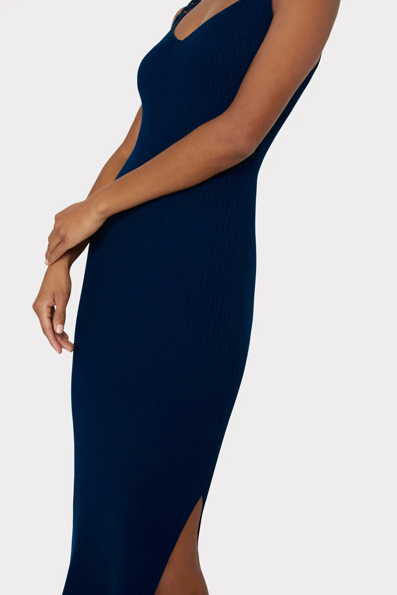 Knit Chain Strap Midi Dress sold by Milly product image thumbnail 3