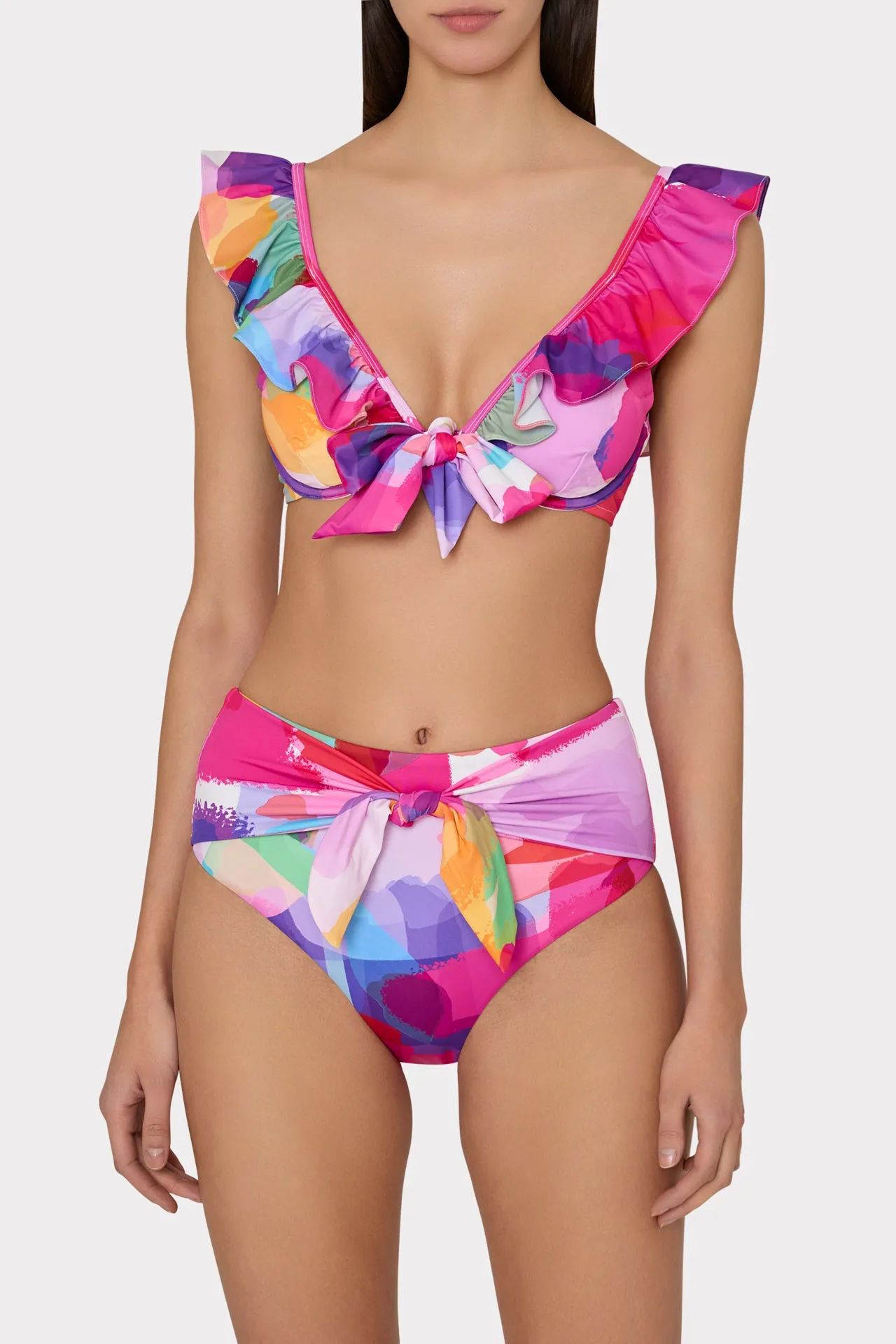 Rainbow Waterfall Tie Bikini Bottom sold by Milly product image thumbnail 2