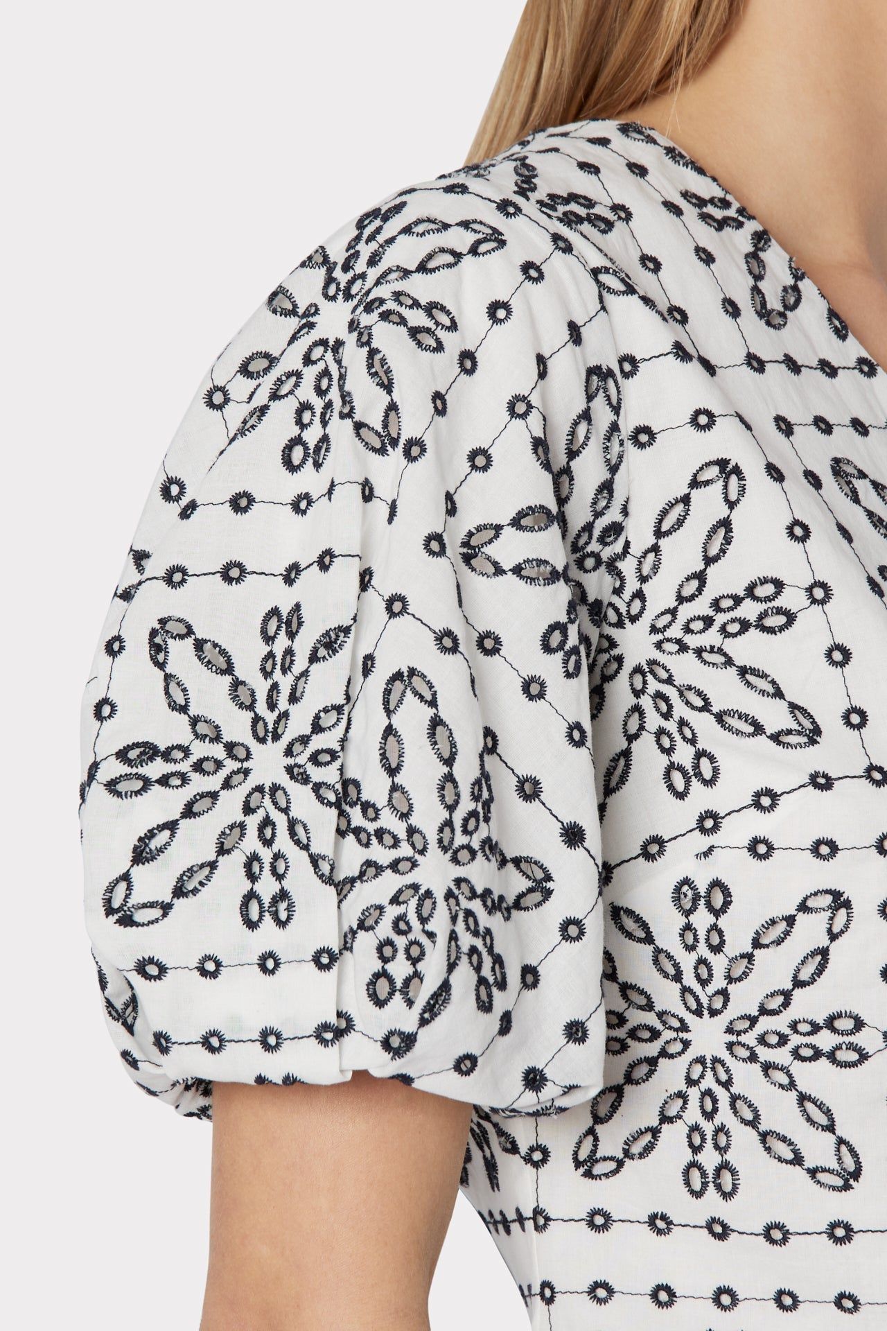 Maci Tile Eyelet Top sold by Milly product image thumbnail 3