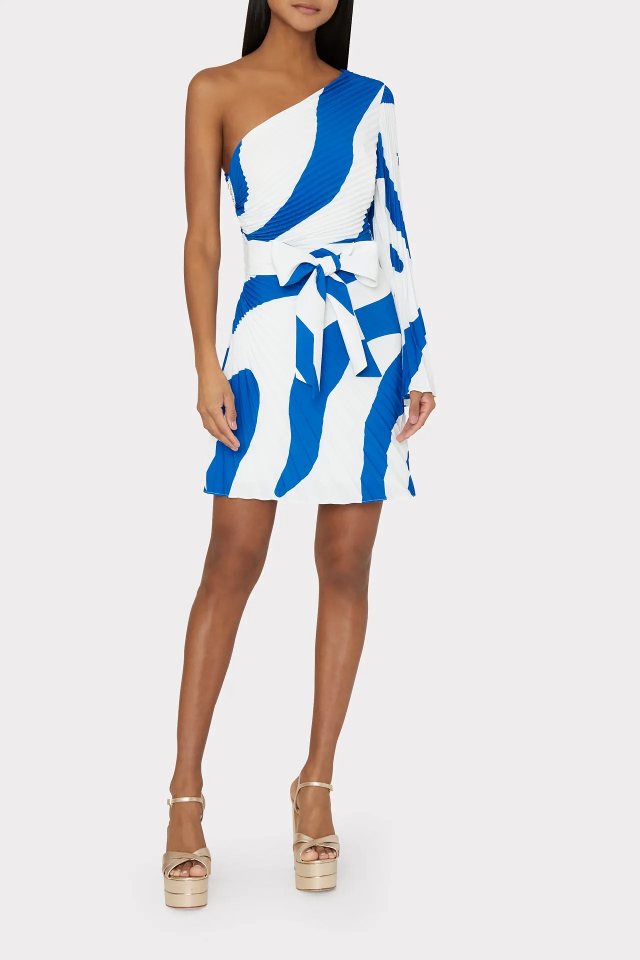 Linden Printed Pleated Dress sold by Milly product image thumbnail 2