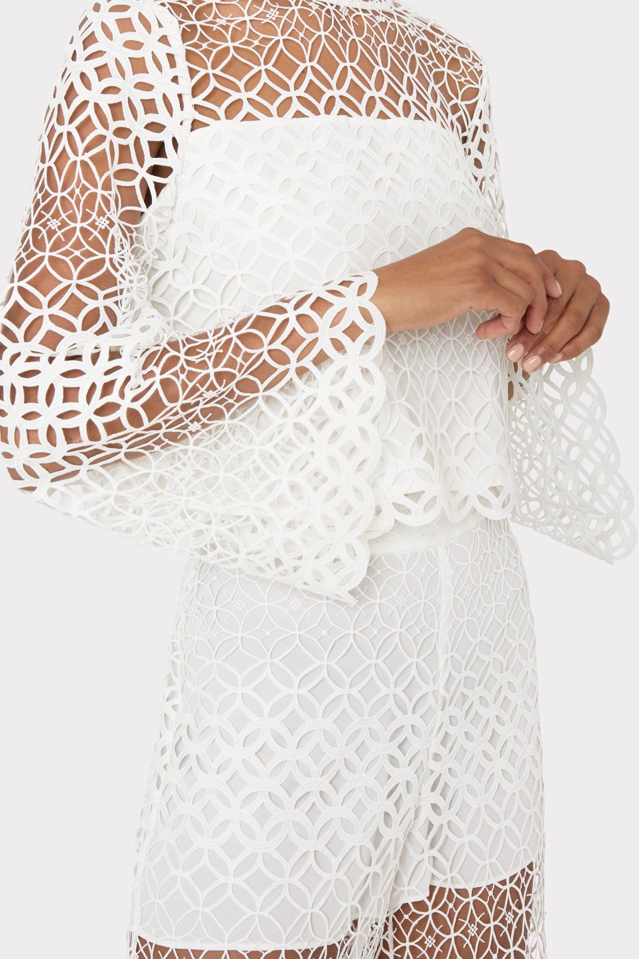 Neiva Interlocking Geo Lace Top sold by Milly product image thumbnail 3