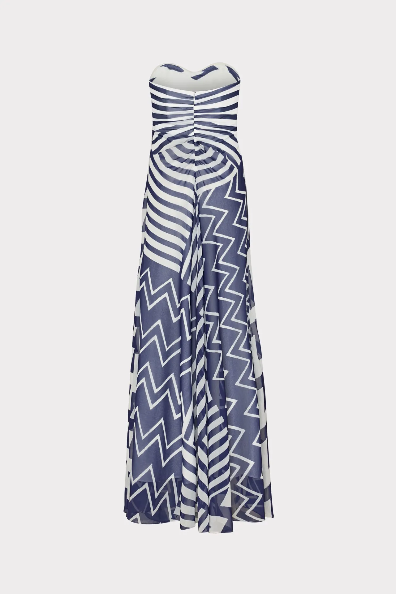 Erin Patchwork Chevron Maxi Dress sold by Milly product image thumbnail 4