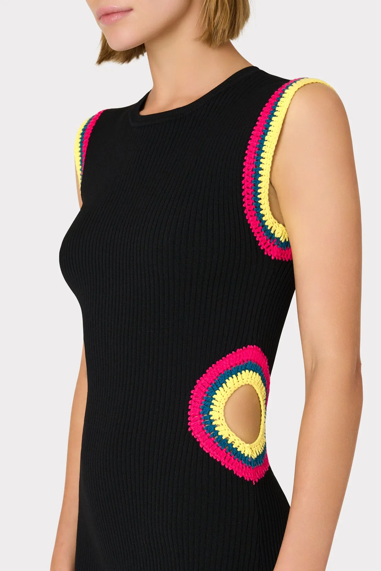 Crochet Cut Out Mini Dress sold by Milly product image thumbnail 4