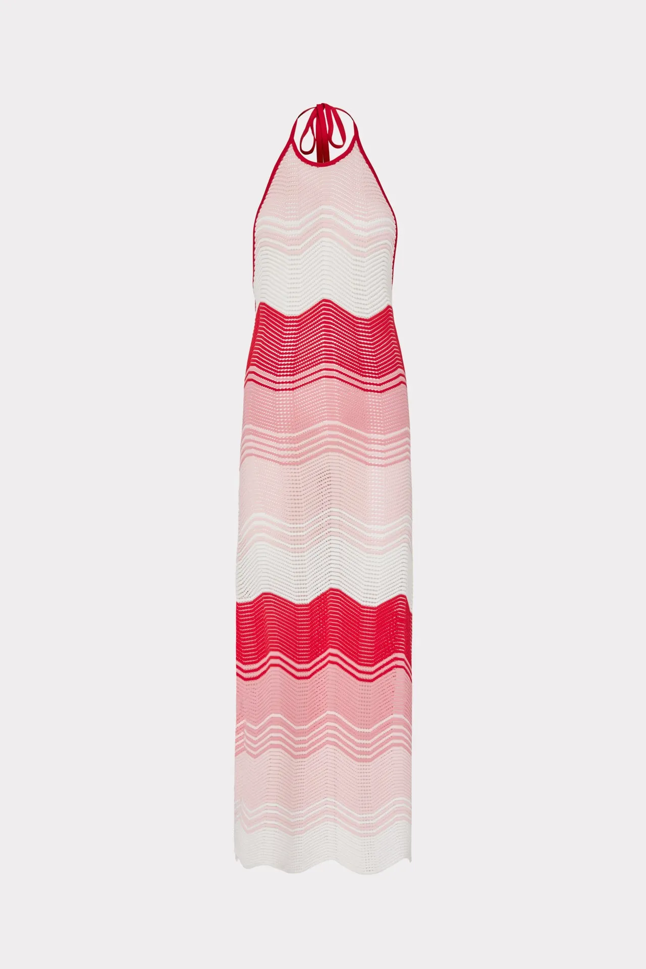 Gradient Wave Halter Tie Back Dress sold by Milly