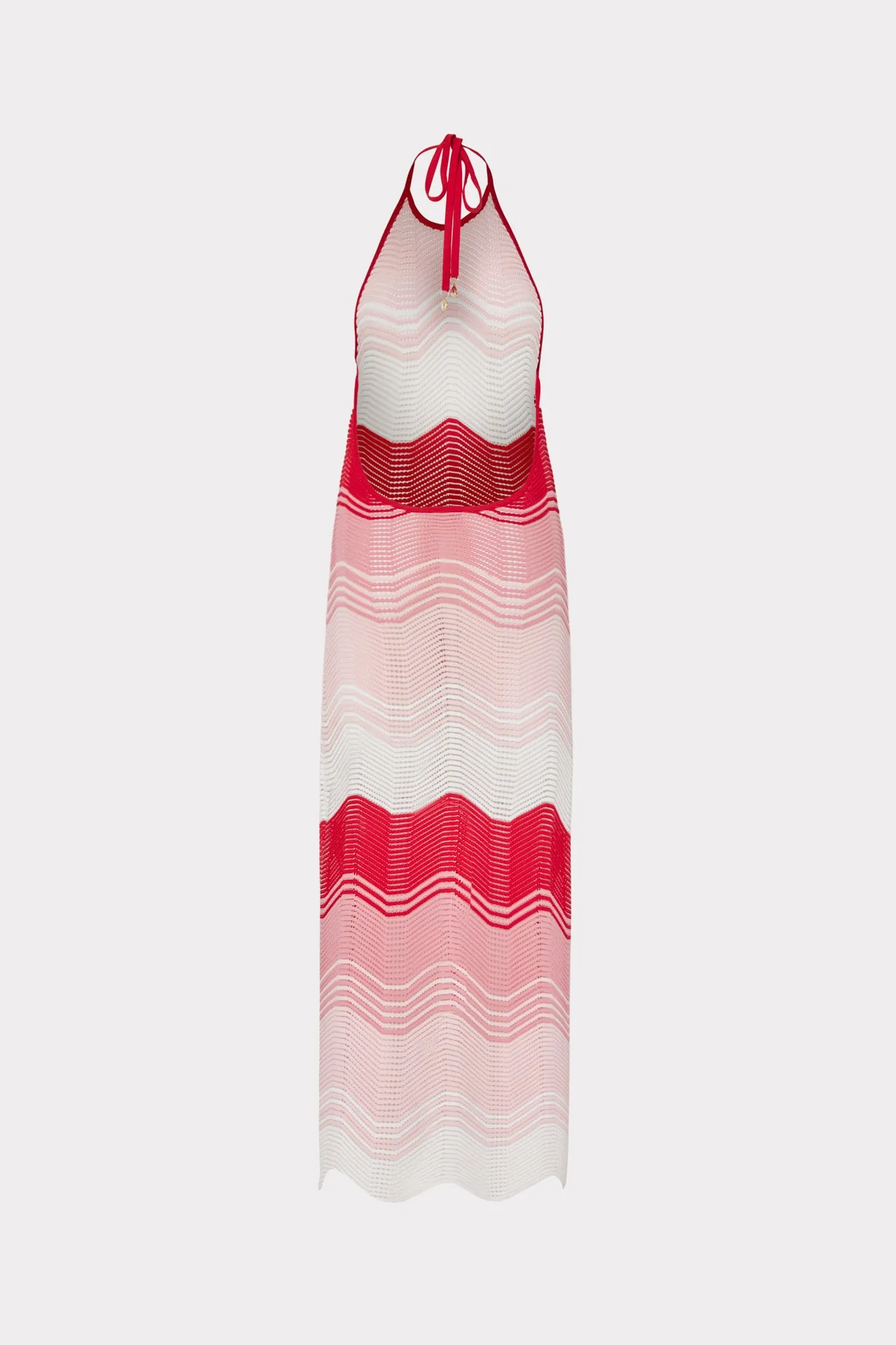 Gradient Wave Halter Tie Back Dress sold by Milly product image thumbnail 4