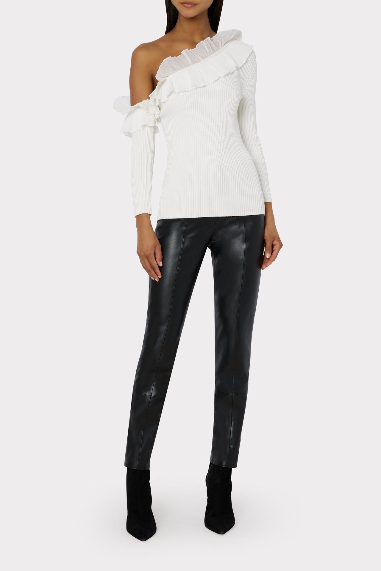 Woven Ruffle 3/4 Sleeve Top sold by Milly product image thumbnail 2